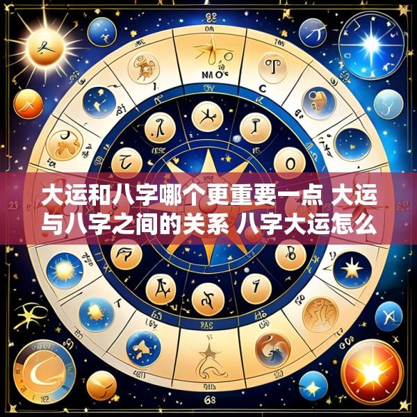 大运和八字哪个更重要一点 大运与八字之间的关系 八字大运怎么看
