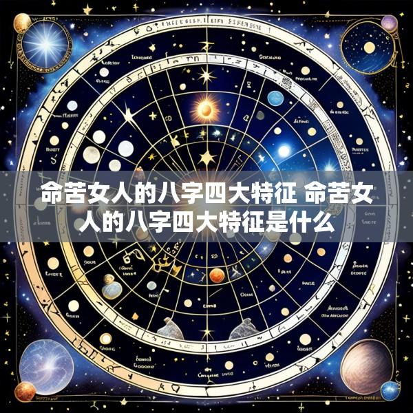 命苦女人的八字四大特征 命苦女人的八字四大特征是什么