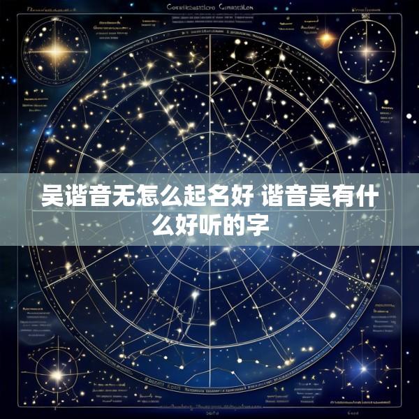 吴谐音无怎么起名好 谐音吴有什么好听的字