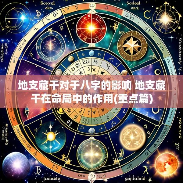 地支藏干对于八字的影响 地支藏干在命局中的作用(重点篇)