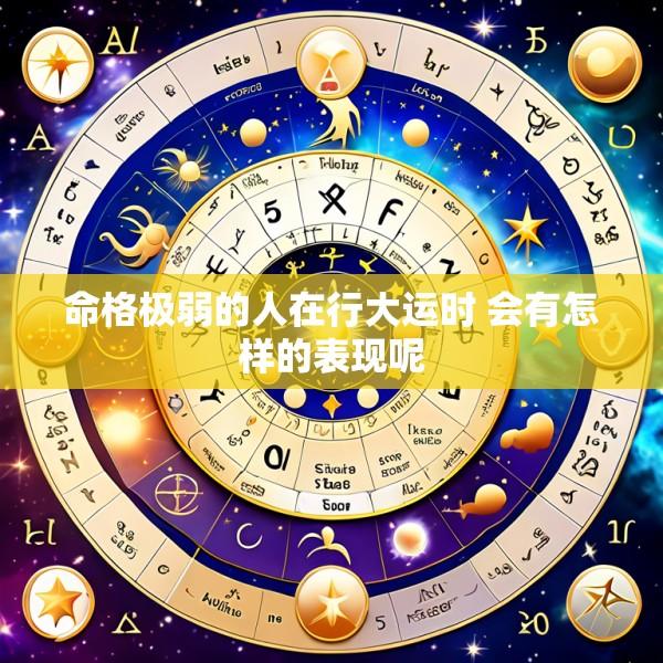 命格极弱的人在行大运时 会有怎样的表现呢