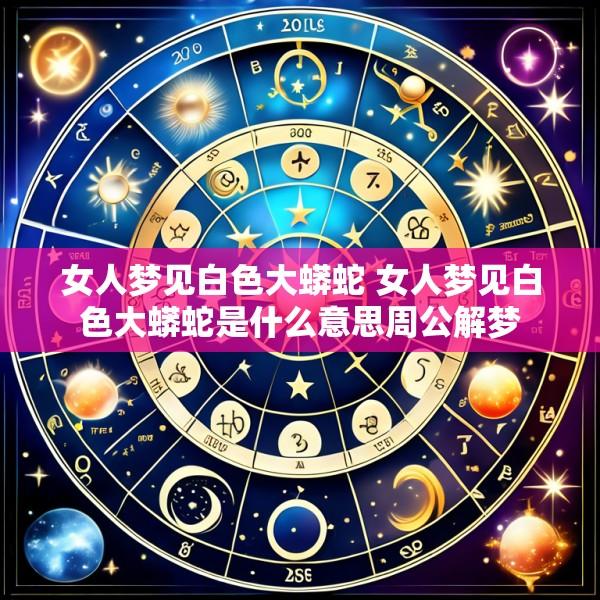女人梦见白色大蟒蛇 女人梦见白色大蟒蛇是什么意思周公解梦