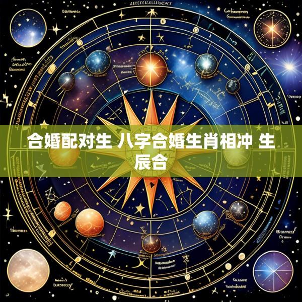 合婚配对生 八字合婚生肖相冲 生辰合