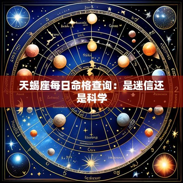 天蝎座每日命格查询：是迷信还是科学