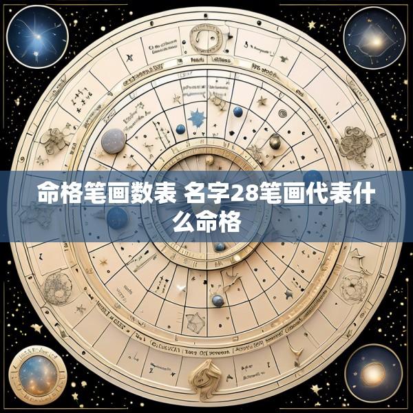 命格笔画数表 名字28笔画代表什么命格