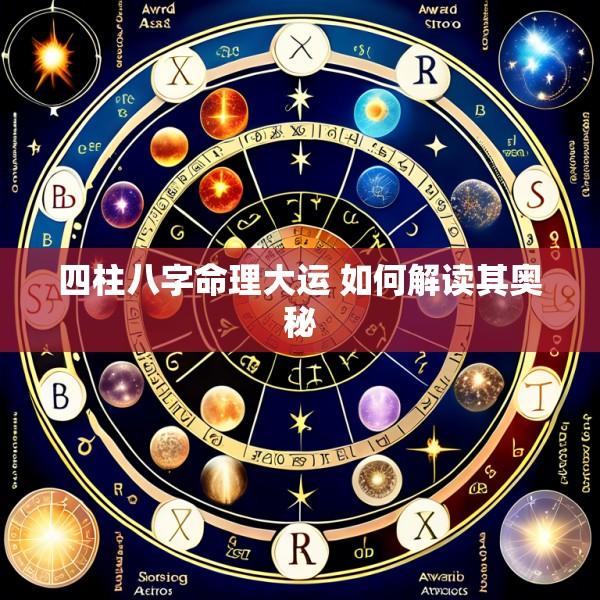 四柱八字命理大运 如何解读其奥秘