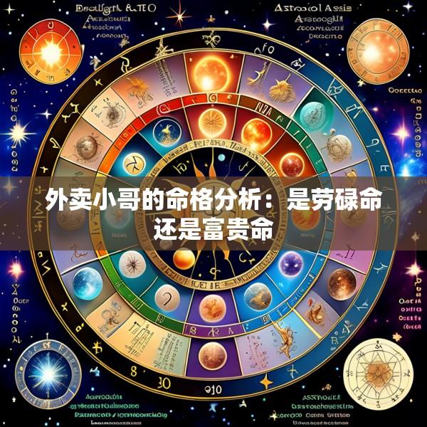 外卖小哥的命格分析：是劳碌命还是富贵命