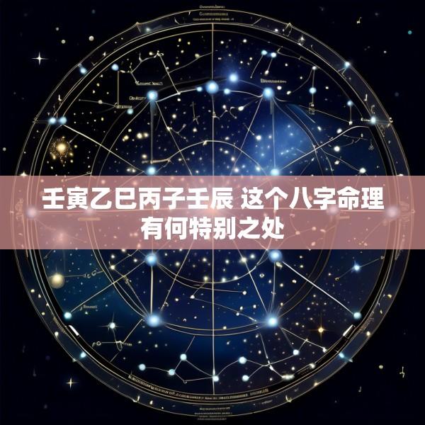 壬寅乙巳丙子壬辰 这个八字命理有何特别之处