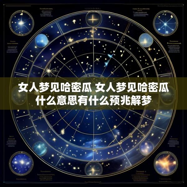 女人梦见哈密瓜 女人梦见哈密瓜什么意思有什么预兆解梦