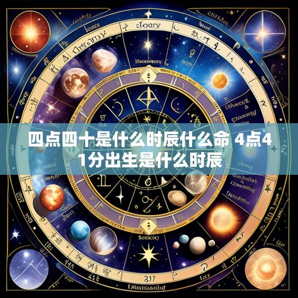 四点四十是什么时辰什么命 4点41分出生是什么时辰
