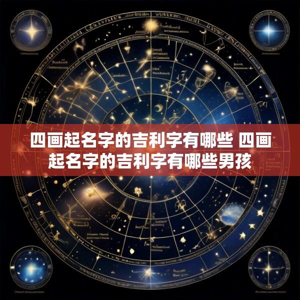 四画起名字的吉利字有哪些 四画起名字的吉利字有哪些男孩