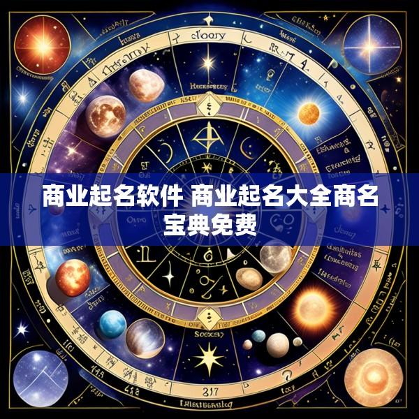 商业起名软件 商业起名大全商名宝典免费