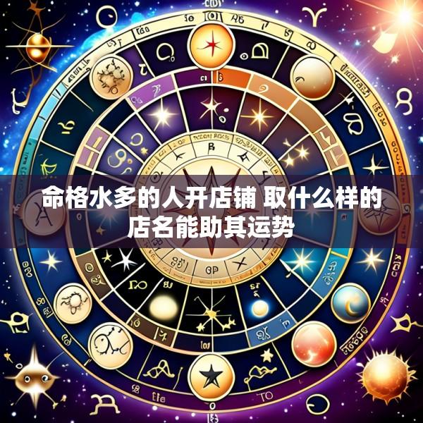 命格水多的人开店铺 取什么样的店名能助其运势