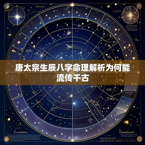 唐太宗生辰八字命理解析为何能流传千古