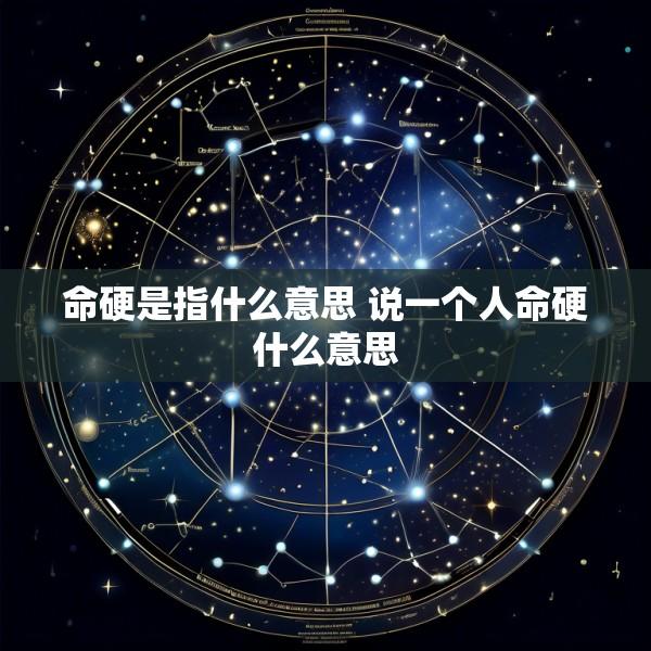 命硬是指什么意思 说一个人命硬什么意思
