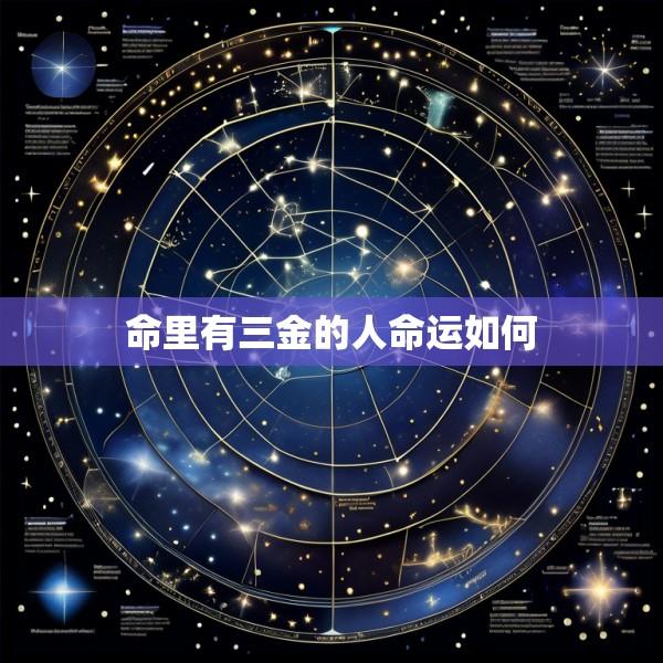 命里有三金的人命运如何