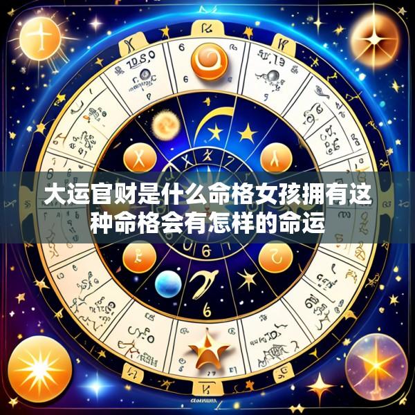 大运官财是什么命格女孩拥有这种命格会有怎样的命运