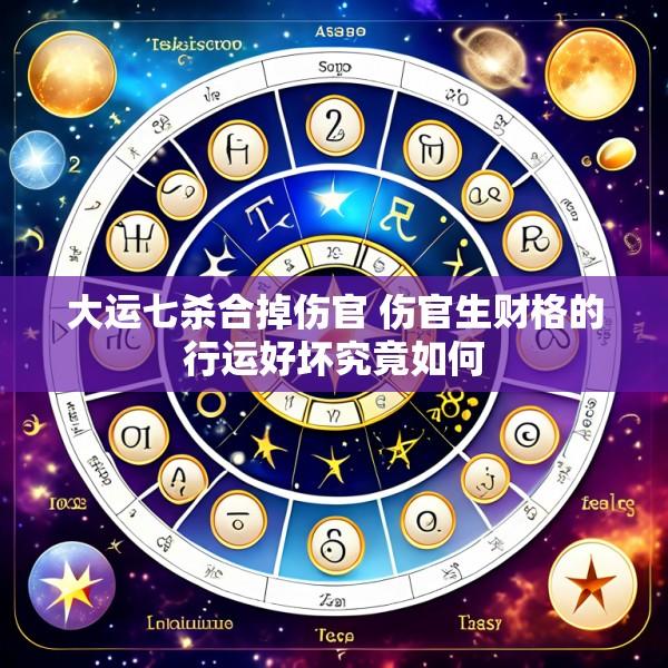 大运七杀合掉伤官 伤官生财格的行运好坏究竟如何