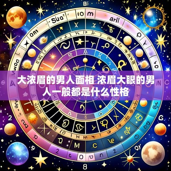 大浓眉的男人面相 浓眉大眼的男人一般都是什么性格