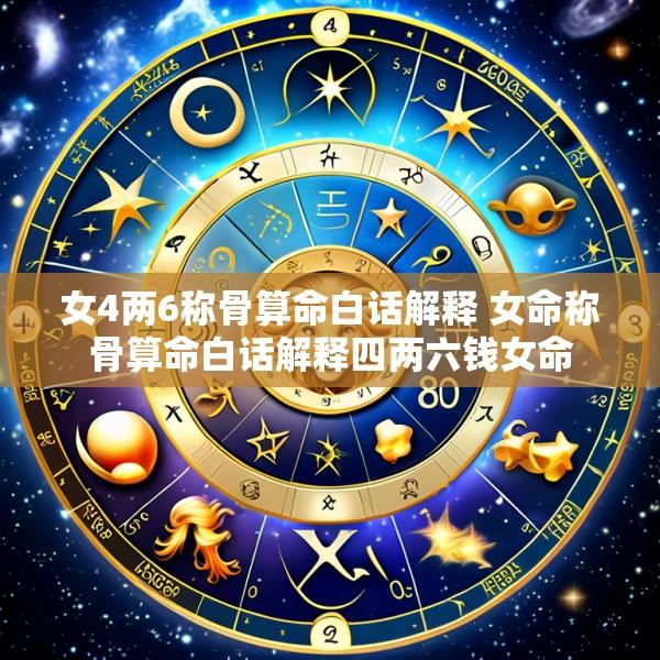 女4两6称骨算命白话解释 女命称骨算命白话解释四两六钱女命