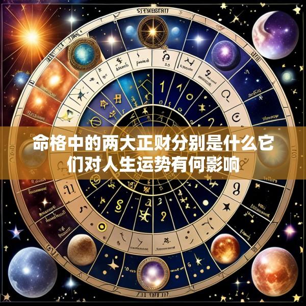 命格中的两大正财分别是什么它们对人生运势有何影响