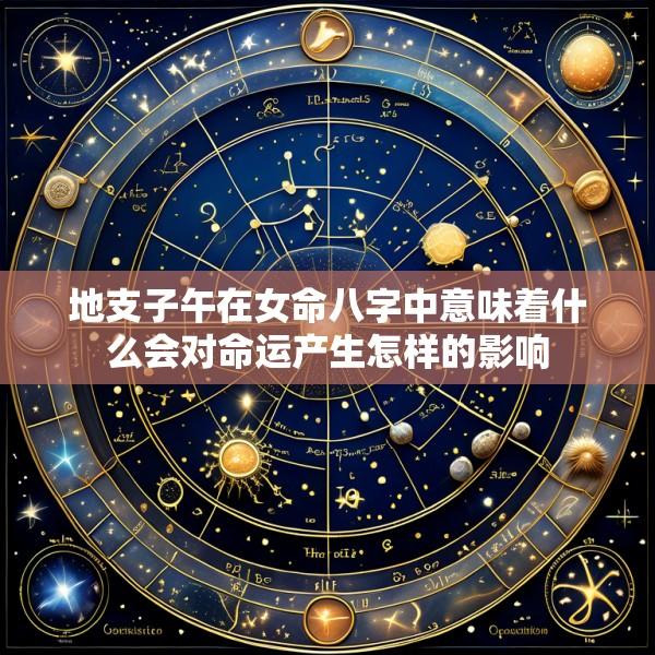 地支子午在女命八字中意味着什么会对命运产生怎样的影响