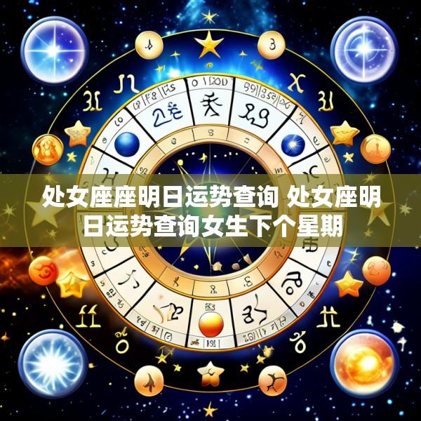 处女座座明日运势查询 处女座明日运势查询女生下个星期