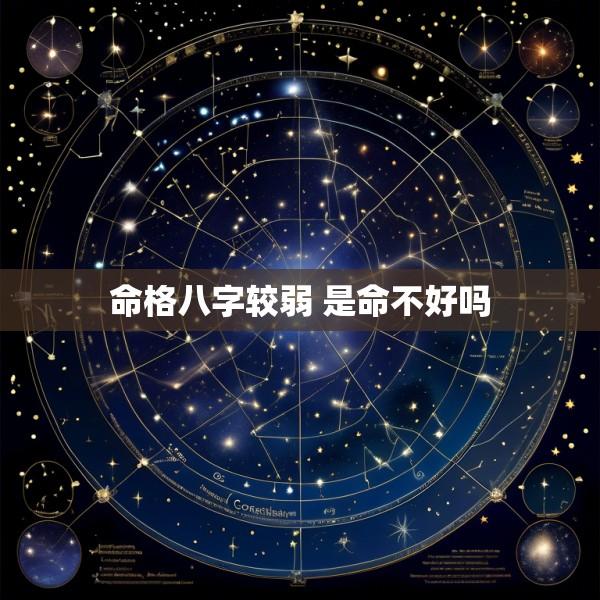 命格八字较弱 是命不好吗