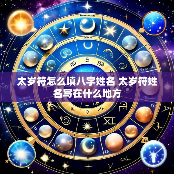 太岁符怎么填八字姓名 太岁符姓名写在什么地方