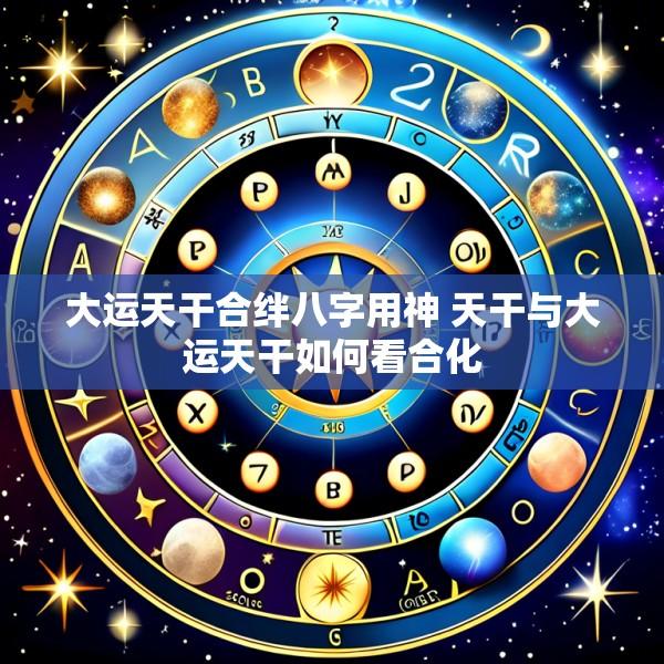 大运天干合绊八字用神 天干与大运天干如何看合化