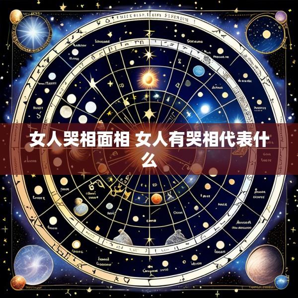 女人哭相面相 女人有哭相代表什么