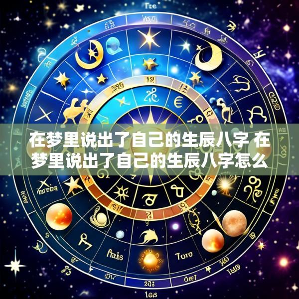 在梦里说出了自己的生辰八字 在梦里说出了自己的生辰八字怎么回事