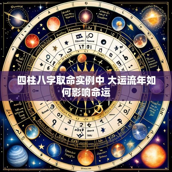 四柱八字取命实例中 大运流年如何影响命运