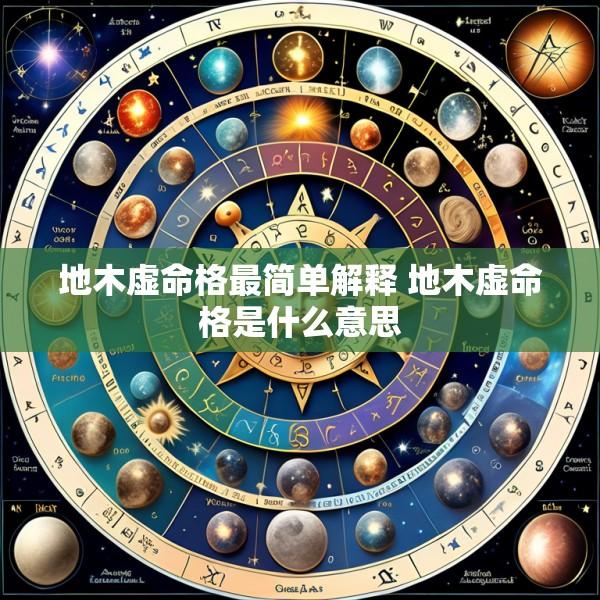 地木虚命格最简单解释 地木虚命格是什么意思