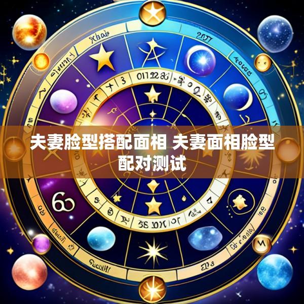 夫妻脸型搭配面相 夫妻面相脸型配对测试