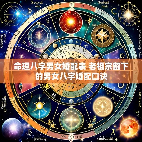 命理八字男女婚配表 老祖宗留下的男女八字婚配口诀