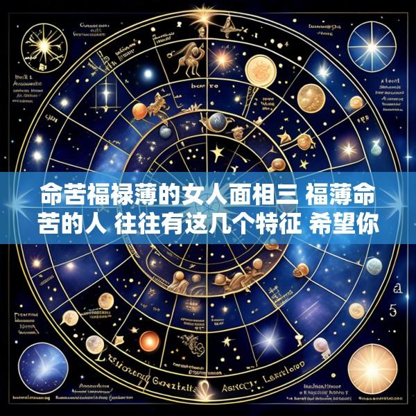 命苦福禄薄的女人面相三 福薄命苦的人 往往有这几个特征 希望你没有