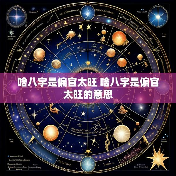 啥八字是偏官太旺 啥八字是偏官太旺的意思