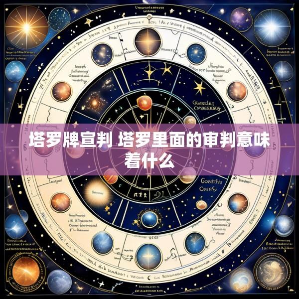 塔罗牌宣判 塔罗里面的审判意味着什么