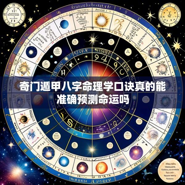 奇门遁甲八字命理学口诀真的能准确预测命运吗