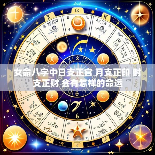 女命八字中日支正官 月支正印 时支正财 会有怎样的命运