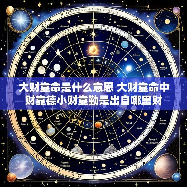 大财靠命是什么意思 大财靠命中财靠德小财靠勤是出自哪里财