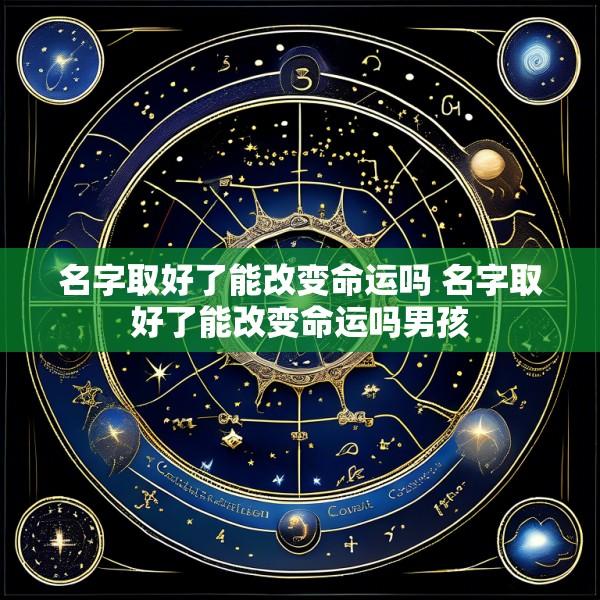 名字取好了能改变命运吗 名字取好了能改变命运吗男孩
