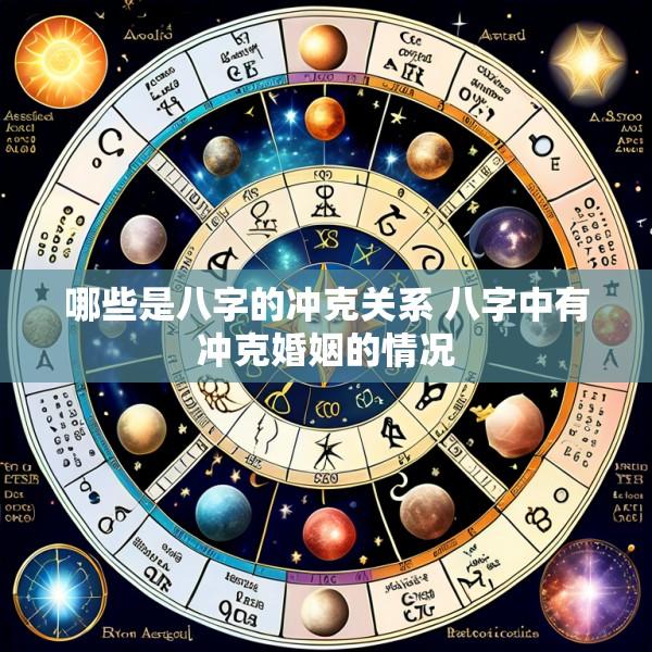 哪些是八字的冲克关系 八字中有冲克婚姻的情况