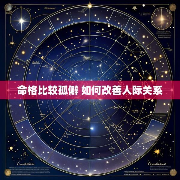 命格比较孤僻 如何改善人际关系