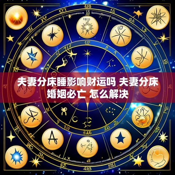 夫妻分床睡影响财运吗 夫妻分床婚姻必亡 怎么解决
