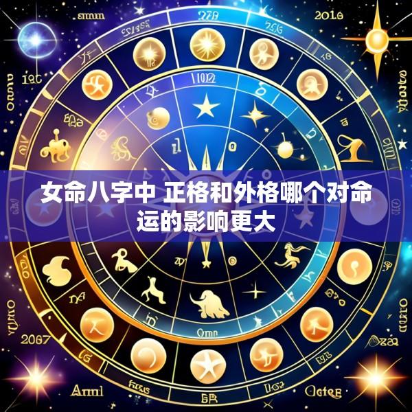 女命八字中 正格和外格哪个对命运的影响更大