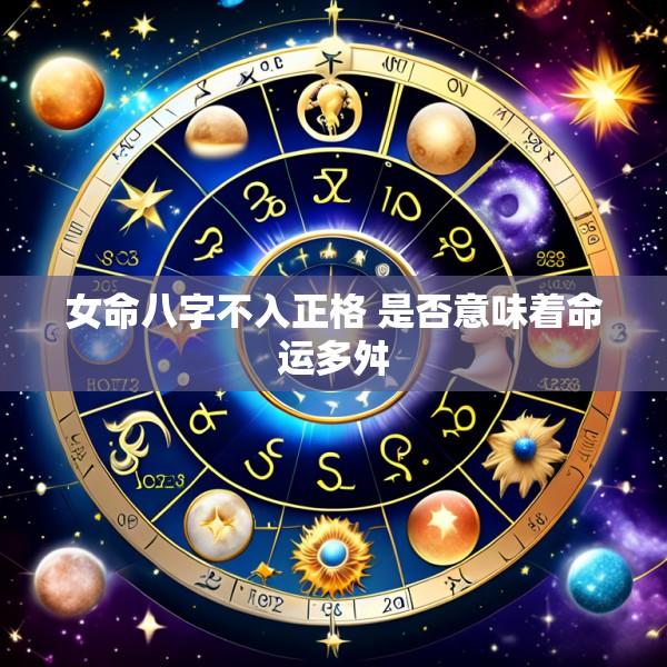 女命八字不入正格 是否意味着命运多舛