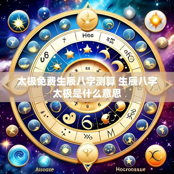 太极免费生辰八字测算 生辰八字太极是什么意思