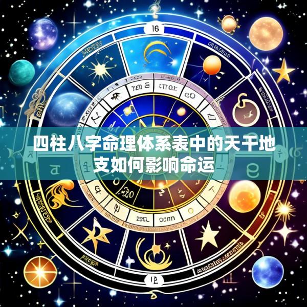 四柱八字命理体系表中的天干地支如何影响命运